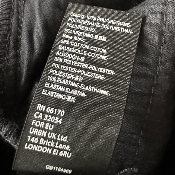 NWT Free People We The Free Phoenix Coated Jeans Black Shiny Patent Size 26 - Picture 10 of 12